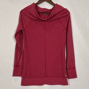 Eddie Bauer Women’s Dusty Red Berry Cowl Neck Long Sleeve Top